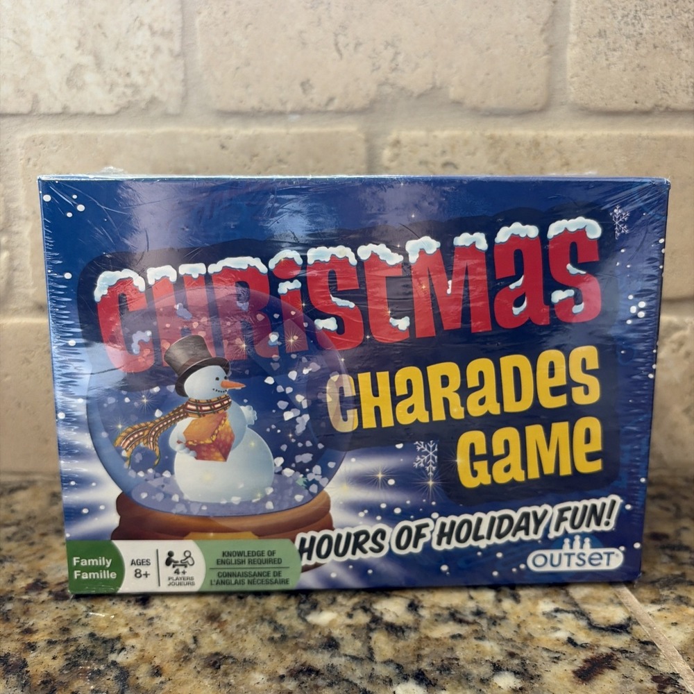 Outset Media Christmas Charades Party Game Holiday Family Fun NEW SEALED Ages 8+